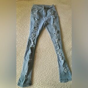 Womens distressed jeans size large (10)